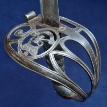 British 1827 Pattern Pipeback Rifle Officers Sword, Kings Royal Rifle Corps (60th Rifles) 4
